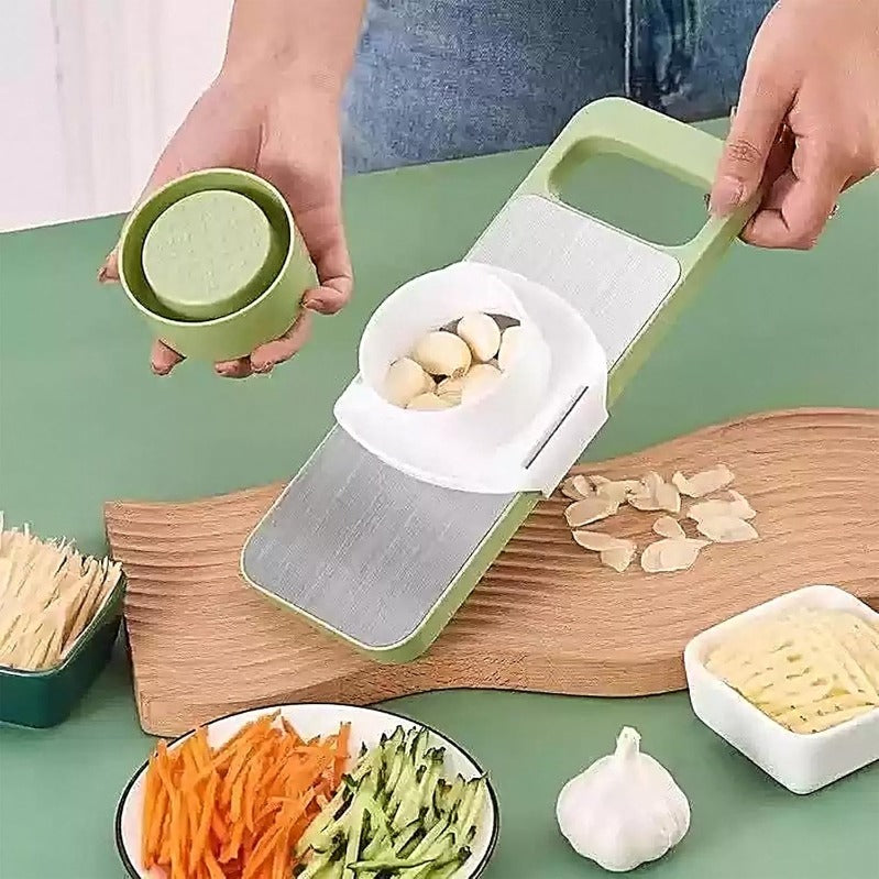 Velna 6-in-1 SafePrep Mandoline Slicer — six interchangeable blades