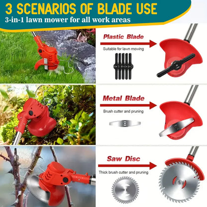 Velna 3-in-1 Cordless Grass Trimmer – Weed Eater, Mower & Edger