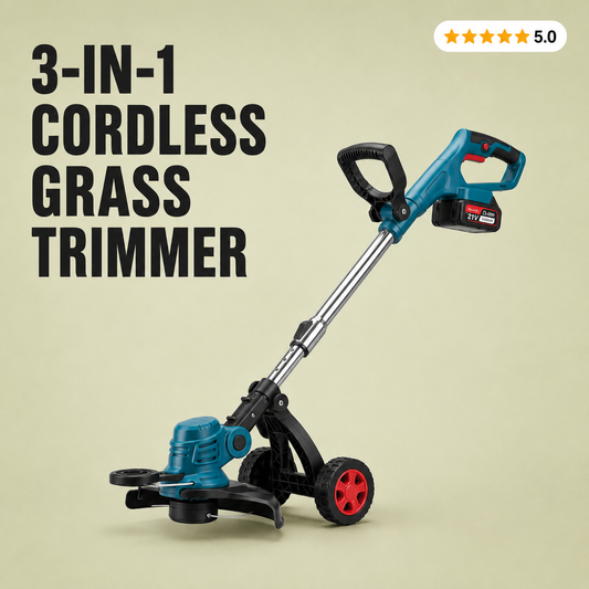 Velna 3-in-1 Cordless Grass Trimmer – Weed Eater, Mower & Edger