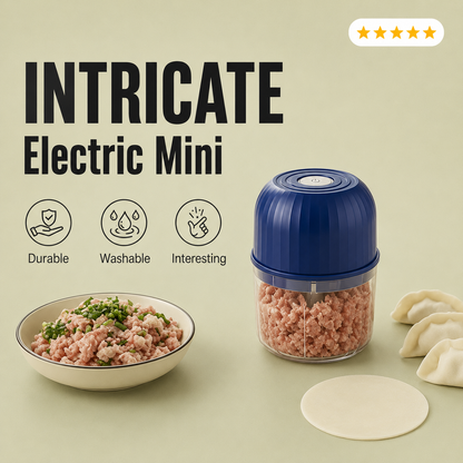 Velna Electric Mini Food Chopper – Cordless 400ml Garlic & Herb Grinder