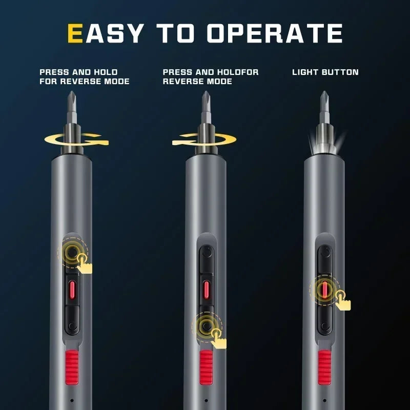 Velna Cordless Electric Screwdriver – 3-Speed Precision Set