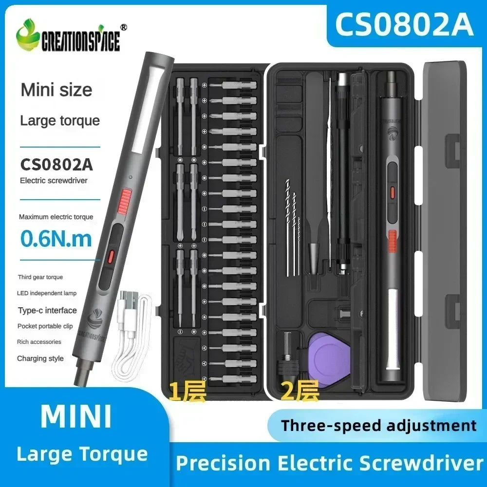 Velna Cordless Electric Screwdriver – 3-Speed Precision Set