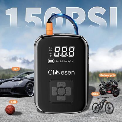 Velna Portable Tire Inflator – 150 PSI Cordless Air Pump