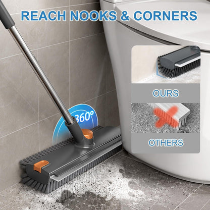 Velna 3-in-1 Floor Scrub Brush — three interchangeable heads