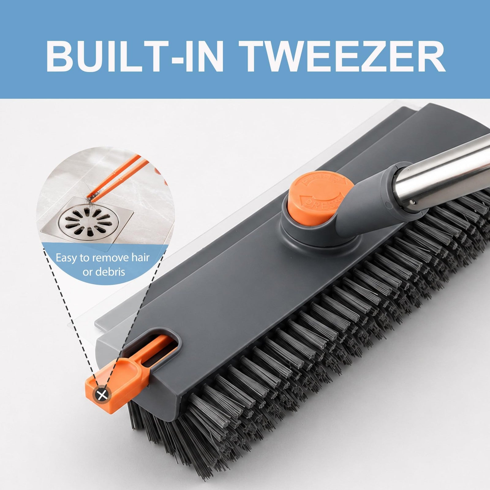 Velna 3-in-1 Floor Scrub Brush — scrubbing tile grout